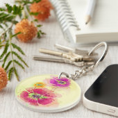 Waterverf papaver 2 sleutelhanger (Voorkant Rechts)