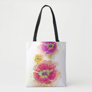 Waterverf papaver 2 tote bag