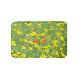 Waterverf papaver badmat
