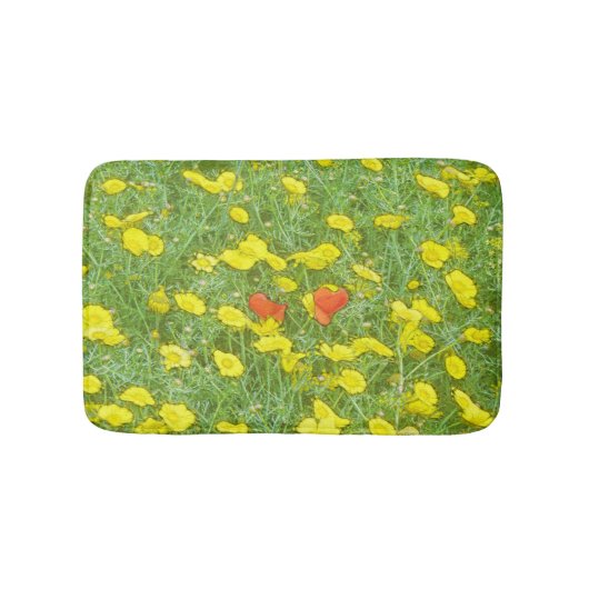Waterverf papaver badmat (Voorkant)