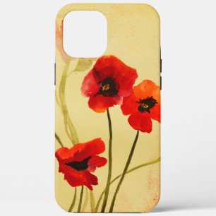 Waterverf papaver iPhone 12 pro max hoesje