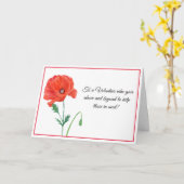 Waterverf Papaver Dank u vrijwilliger Kaart (Gele Bloem)