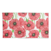 Waterverf papaver kussensloop (Achterkant-Rechts)