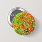 Waterverf papaver ronde button 5,7 cm (Voorkant /achterkant)
