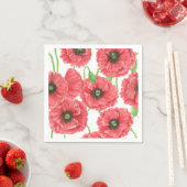 Waterverf papaver servet (Insitu)