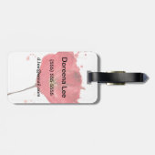 Waterverf papaverbloem 2 bagagelabel (Achterkant horizontaal)