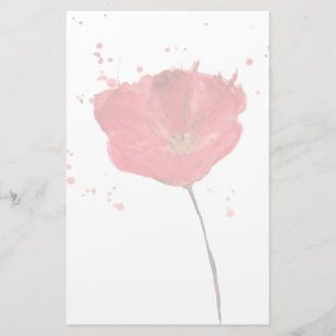 Waterverf papaverbloem 2 briefpapier