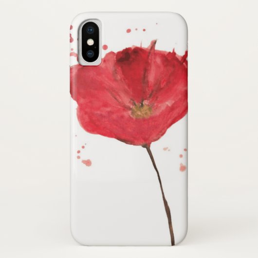 Waterverf papaverbloem 2 Case-Mate iPhone case (Achterkant)