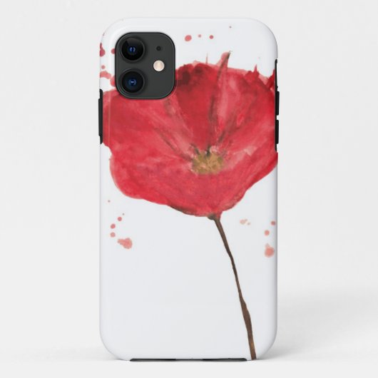 Waterverf papaverbloem 2 Case-Mate iPhone case (Achterkant)