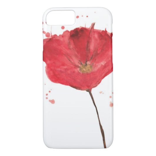 Waterverf papaverbloem 2 Case-Mate iPhone case (Achterkant)