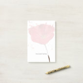 Waterverf papaverbloem 2 post-it® notes (Op bureau)