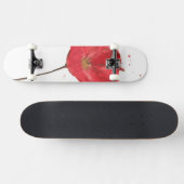 Waterverf papaverbloem 2 skateboard (Horizontaal)