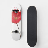 Waterverf papaverbloem 2 skateboard (Voorkant)