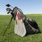 Waterverf papavergolfhanddoek golfhanddoek (Groen)