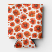 Waterverf papaverpatroon blikjeskoeler (Voorkant)