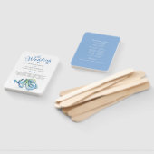 Waterverf Papier-strand-bruiloft Handwaaier (Niet-gemonteerd)