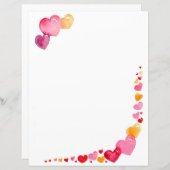 Waterverf papier voor hartschrijven (Voorkant / Achterkant)