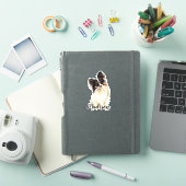 Waterverf Papillon Dog Animal Custom Name Sticker (iPad Cover)