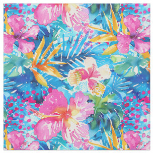 Waterverf Paradise Bloom Stof