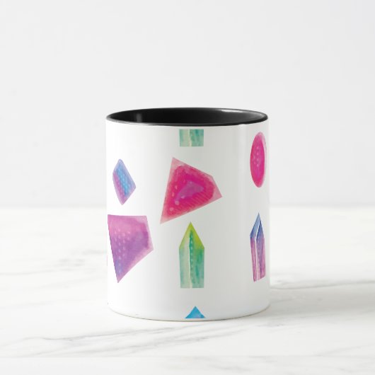 Waterverf Pareltjes Kleurrijke galaxkleuren Mok (Midden)