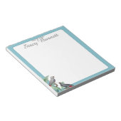 Waterverf Parrot Blue gepersonaliseerd vanaf het b Notitieblok (Schuin)