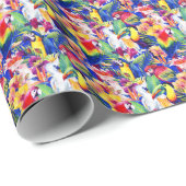 Waterverf parrots cadeaupapier (Rol Hoek)