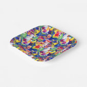 Waterverf parrots papieren bordje (Gebogen)