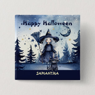 Waterverf Pas Halloween Button aan