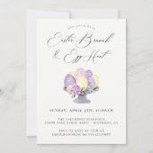 Waterverf Pasen Brunch Egg Hunt Kaart (Voorkant)