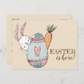 Waterverf Pasen Brunch en Egg Hunt Uitnodiging. Uitnodiging Briefkaart (Voorkant / Achterkant)