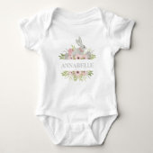 Waterverf Pasen Bunny Persoonlijke Gift Romper (Voorkant)