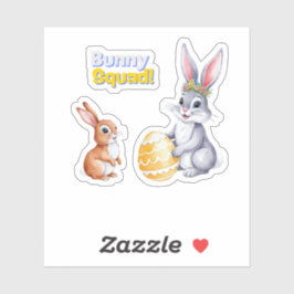 Waterverf Pasen Kaart voor de lente Feestdagen Sticker