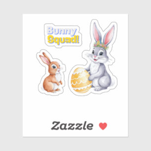 Waterverf Pasen Kaart voor de lente Feestdagen Sticker