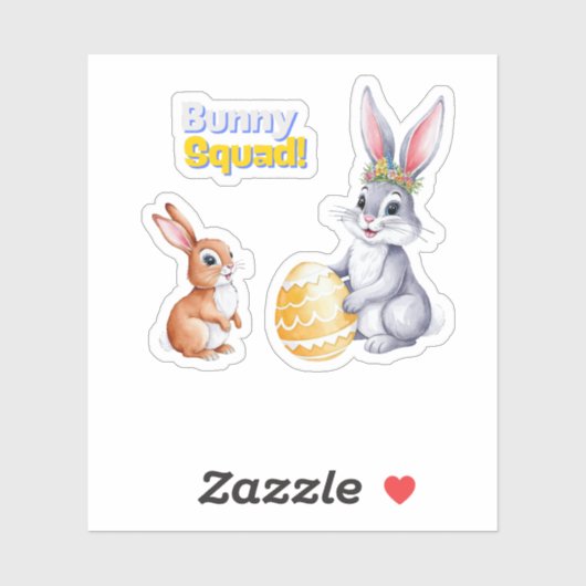 Waterverf Pasen Kaart voor de lente Feestdagen Sticker (Vel)