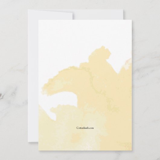 Waterverf Pasen Lily Uitnodiging (Achterkant)