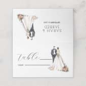 Waterverf Passen getrouwd bruiloft (Buitenkant ongevouwen)