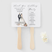 Waterverf Passen getrouwd bruiloft Handwaaier (Voorkant en achterkant)