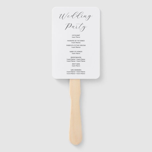 Waterverf Passen getrouwd bruiloft Handwaaier (Achterkant)