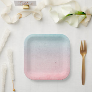  Waterverf pasta Birthday Aqua Papieren Bordje