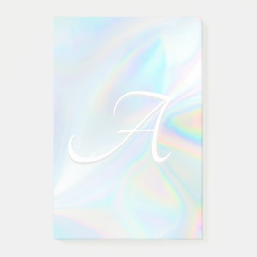 Waterverf pastel abstract aangepast initiaal monog post-it® notes (Voorkant)