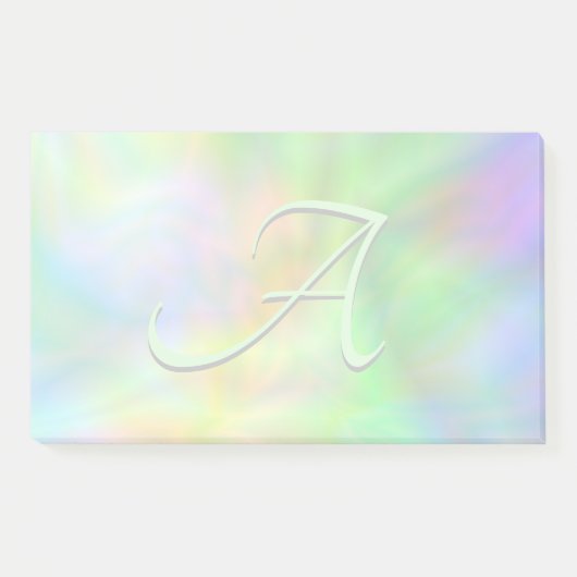 Waterverf pastel abstract gradiënt monogram post-it® notes (Voorkant)