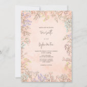 Waterverf Pastel Baby's Breath Bruiloft Kaart (Voorkant)