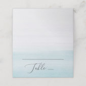 Waterverf pastel blauw nautische zachte bruiloft (Buitenkant ongevouwen)