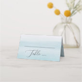 Waterverf pastel blauw nautische zachte bruiloft (Voorkant)