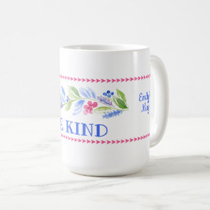 Waterverf Pastel Bloemen BE KIND Koffiemok