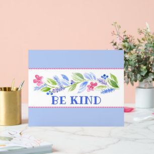 Waterverf Pastel Bloemen WEES AARDIG Acryl Bord