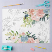 Waterverf pastel bloemschildering pioenrozen loof tissuepapier (Craft)