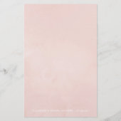 Waterverf Pastel Blush Pink Floral Bingo (Achterkant)
