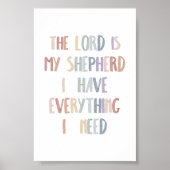 Waterverf pastel De heer is mijn herder poster (Voorkant)