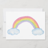 Waterverf Pastel Eenhoorn en Regenboogverjaardag Kaart (Achterkant)